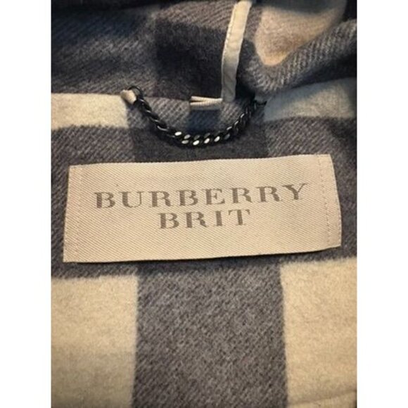 Burberry Brit Black Wool Duffle Coat With Hood & Toggle Closures - Picture 2 of 5